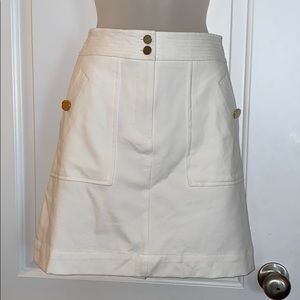LOFT White Sailor Skirt size 10